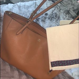 Tory Burch Cardamom colored tote purse